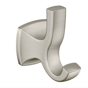 NEW Moen Voss YB5103 Series Double Robe Hook Brushed Nickel Bathroom Closet